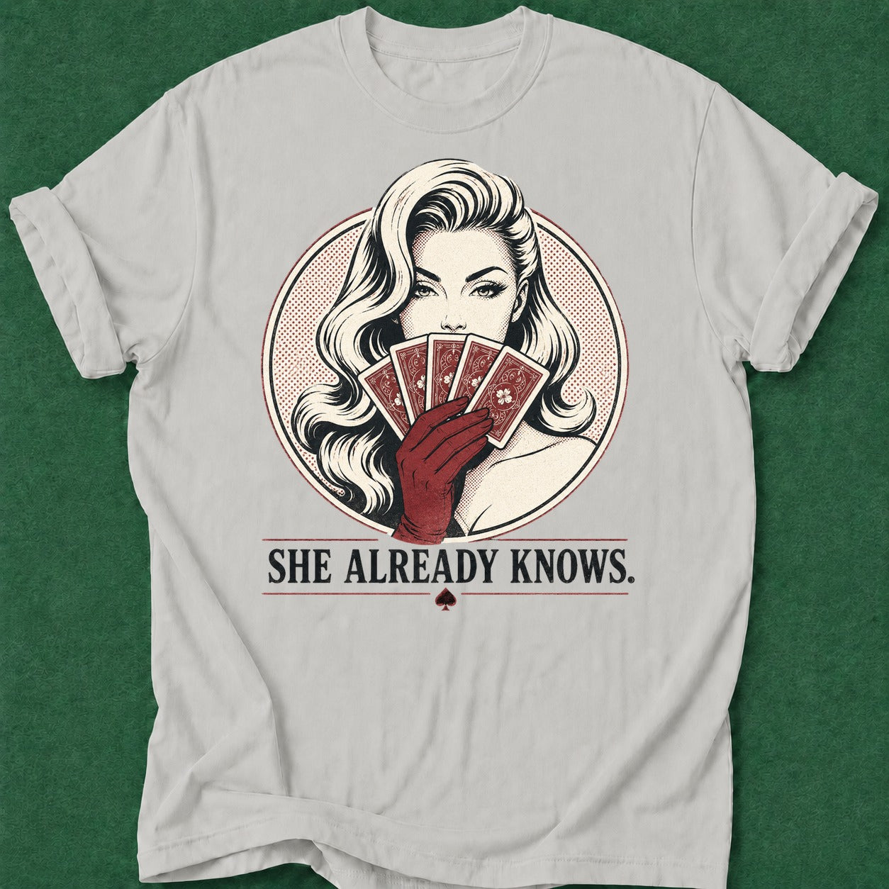 Dead Read Already Knows T-Shirt poker t-shirt design, card shark, woman poker, poker night, card player gift apparel