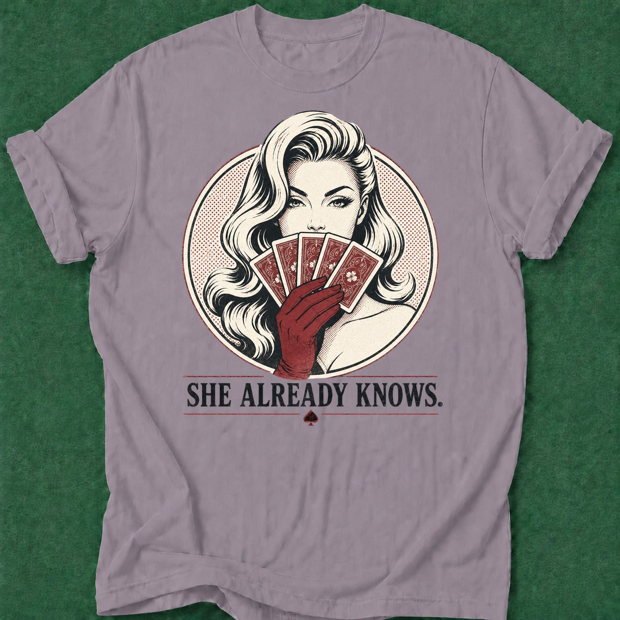 Dead Read Already Knows T-Shirt poker t-shirt design, card shark, woman poker, poker night, card player gift apparel