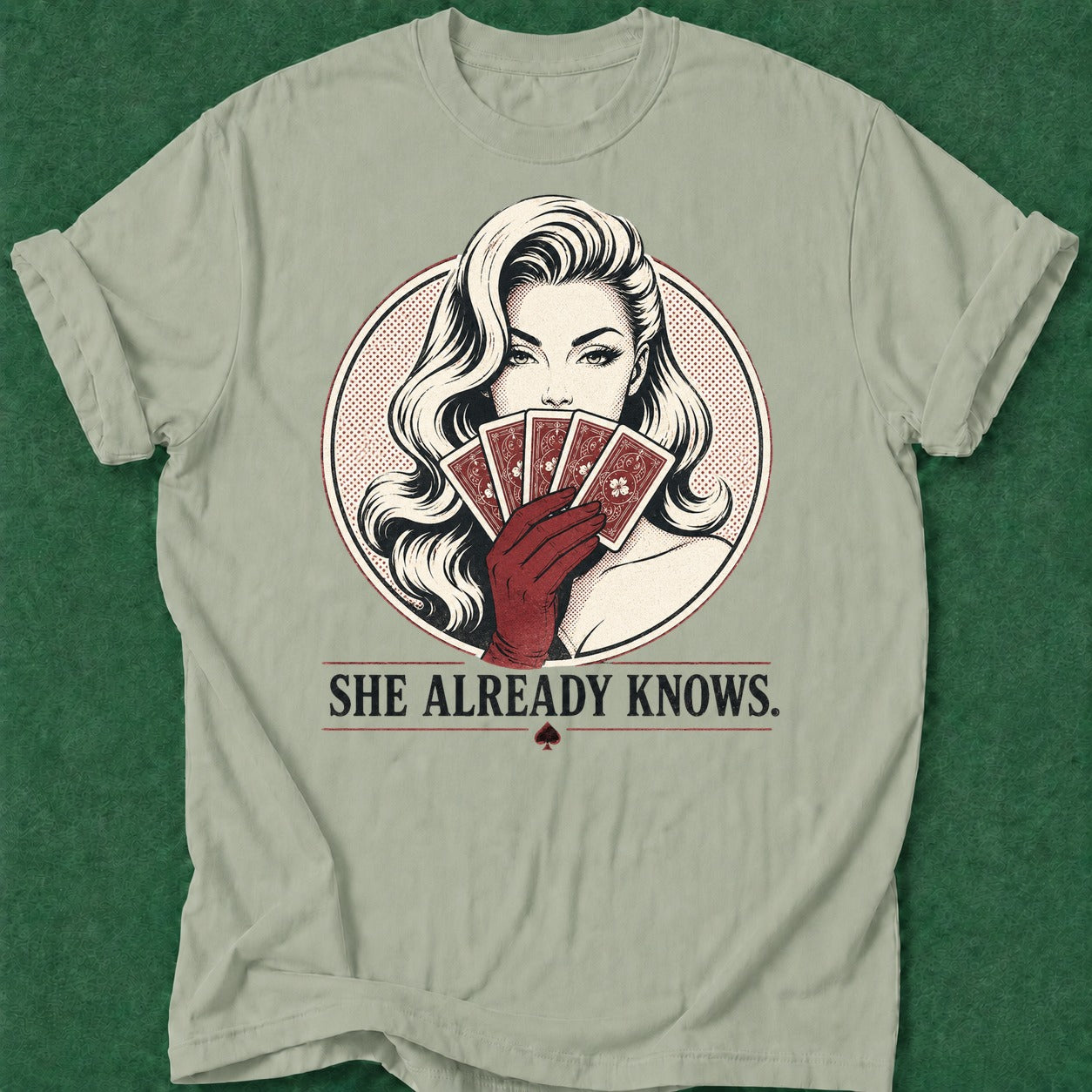 Dead Read Already Knows T-Shirt poker t-shirt design, card shark, woman poker, poker night, card player gift apparel