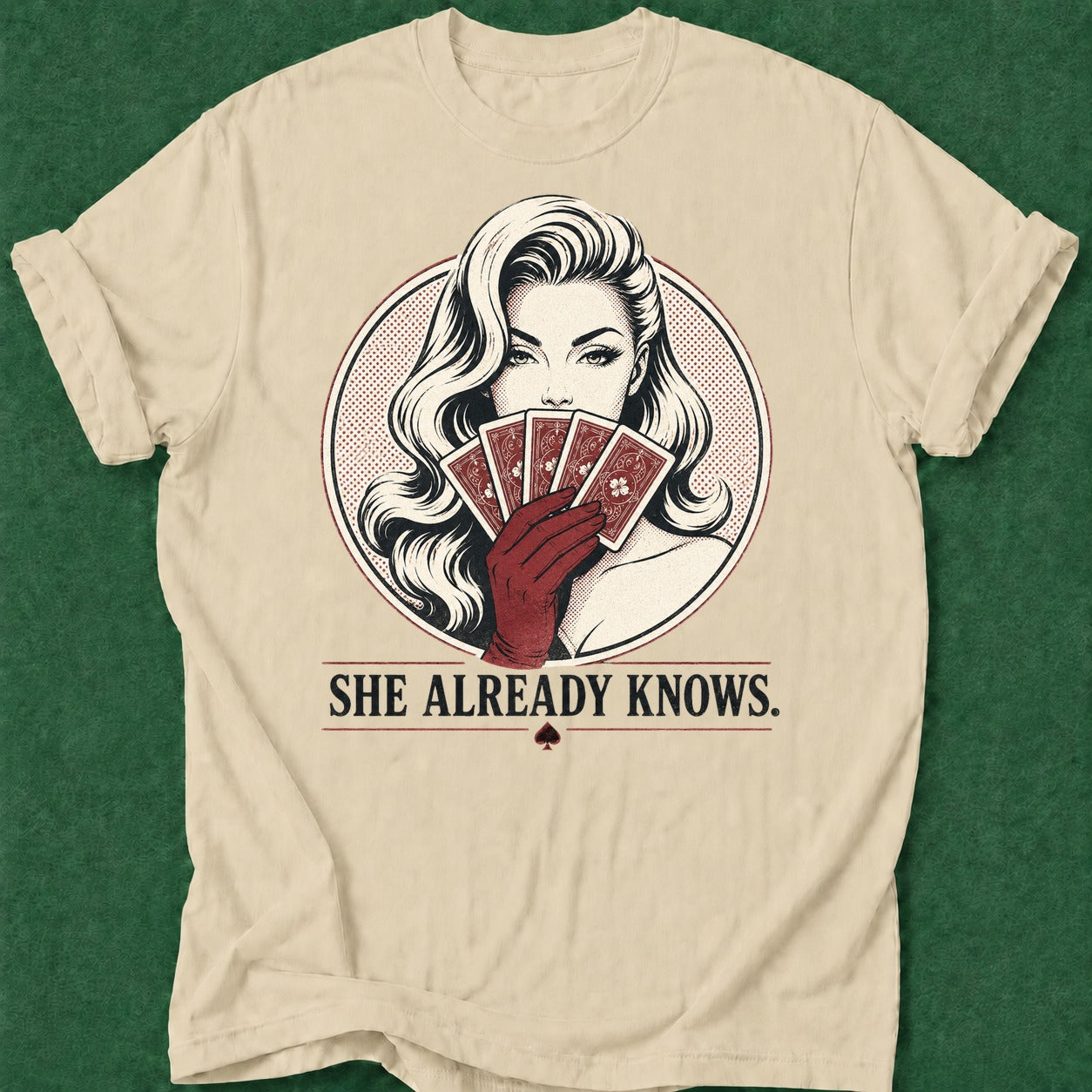Dead Read Already Knows T-Shirt poker t-shirt design, card shark, woman poker, poker night, card player gift apparel