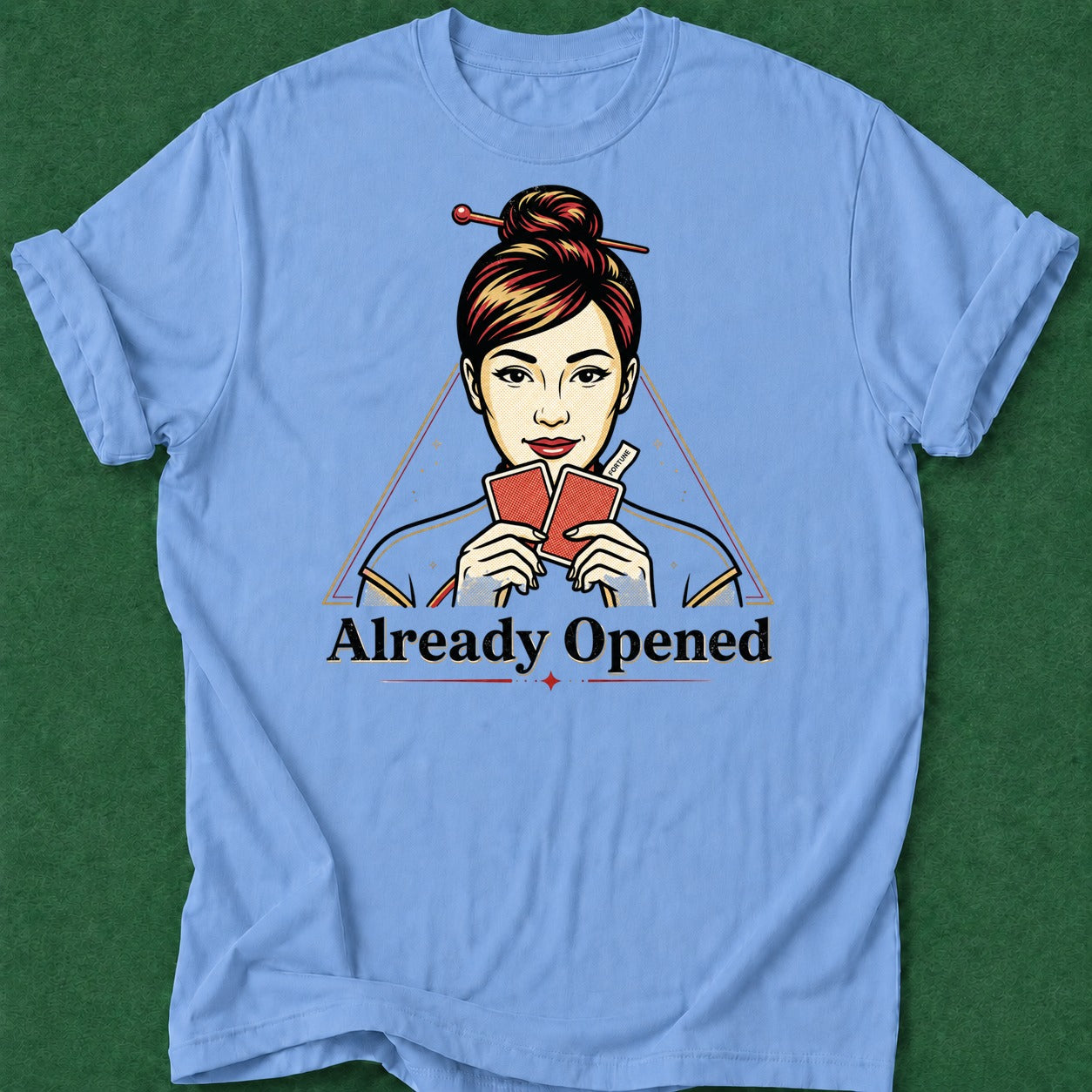 Dead Read Already Opened T-Shirt poker t-shirt design, female poker player, woman poker, Chinese poker, fortune apparel