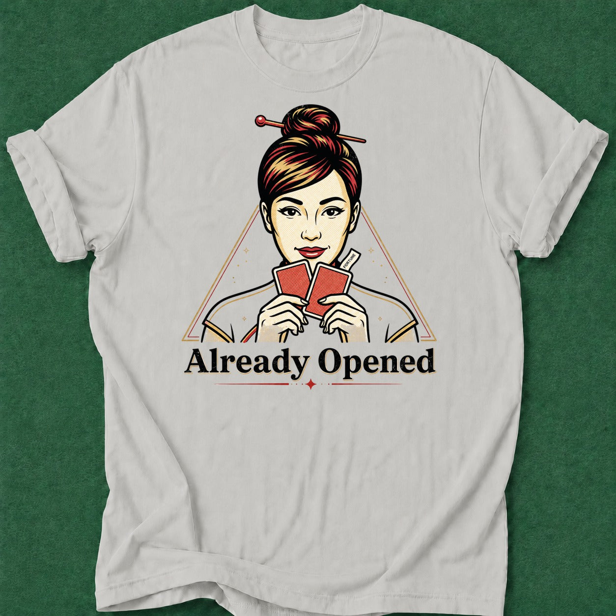 Dead Read Already Opened T-Shirt poker t-shirt design, female poker player, woman poker, Chinese poker, fortune apparel