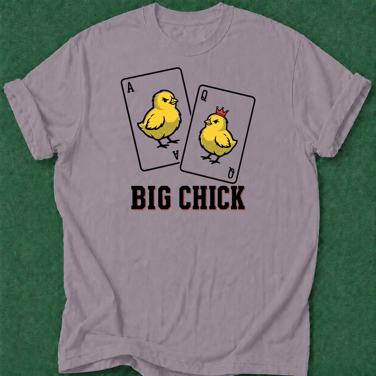 Dead Read Big Chick poker t-shirt design, river card, card player gift, gambling gift, chip stack apparel