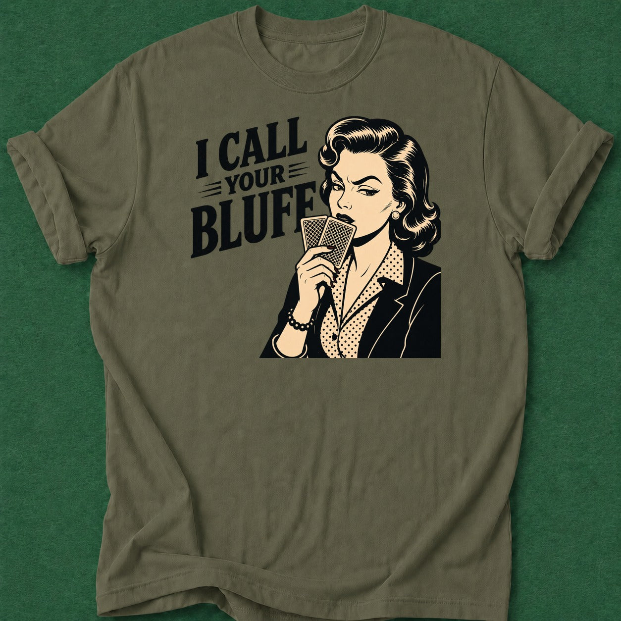 Dead Read Call Your Bluff T-Shirt poker t-shirt design, card shark, poker intuition, home game, fortune apparel