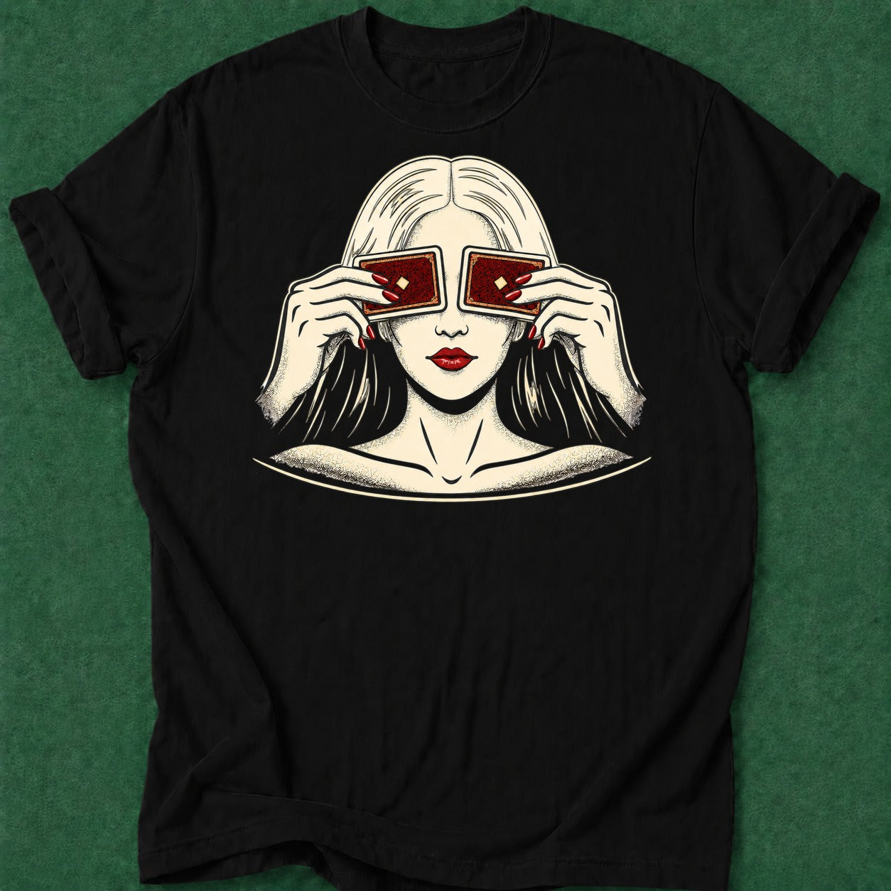 Dead Read Card Eyes T-Shirt poker t-shirt design, poker apparel, river card, cash game, poker night apparel