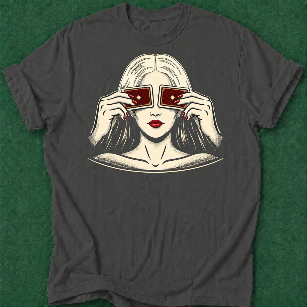Dead Read Card Eyes T-Shirt poker t-shirt design, poker apparel, river card, cash game, poker night apparel