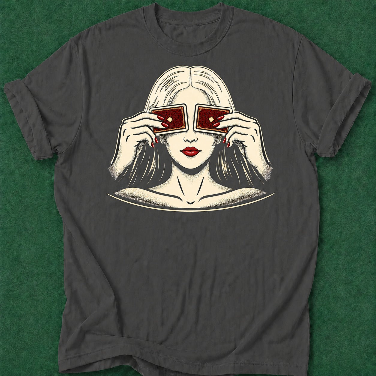 Dead Read Card Eyes T-Shirt poker t-shirt design, poker apparel, river card, cash game, poker night apparel