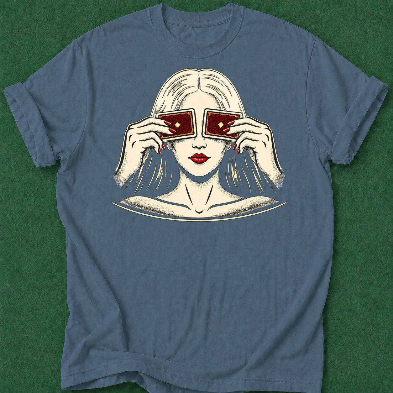 Dead Read Card Eyes T-Shirt poker t-shirt design, poker apparel, river card, cash game, poker night apparel