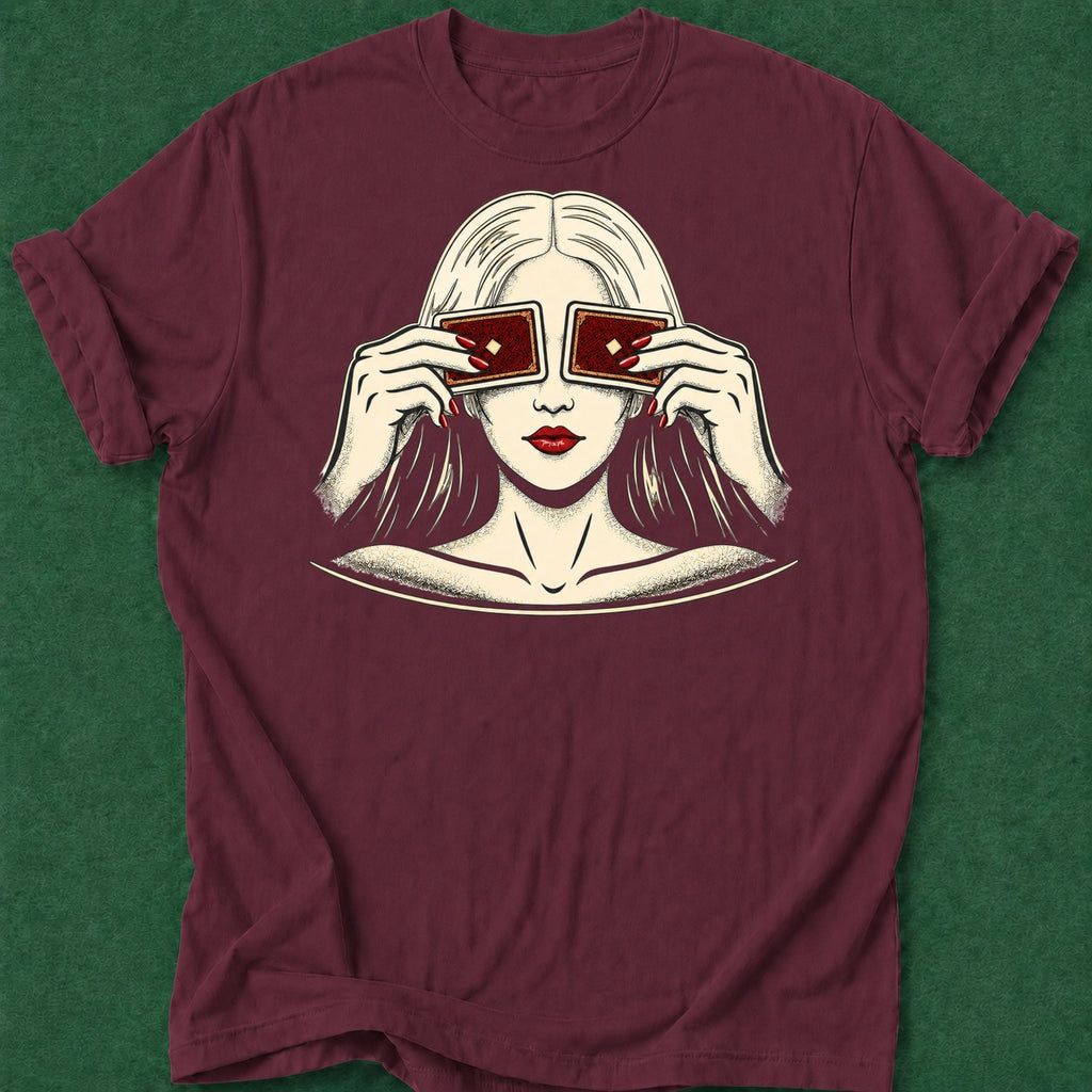 Dead Read Card Eyes T-Shirt poker t-shirt design, poker apparel, river card, cash game, poker night apparel