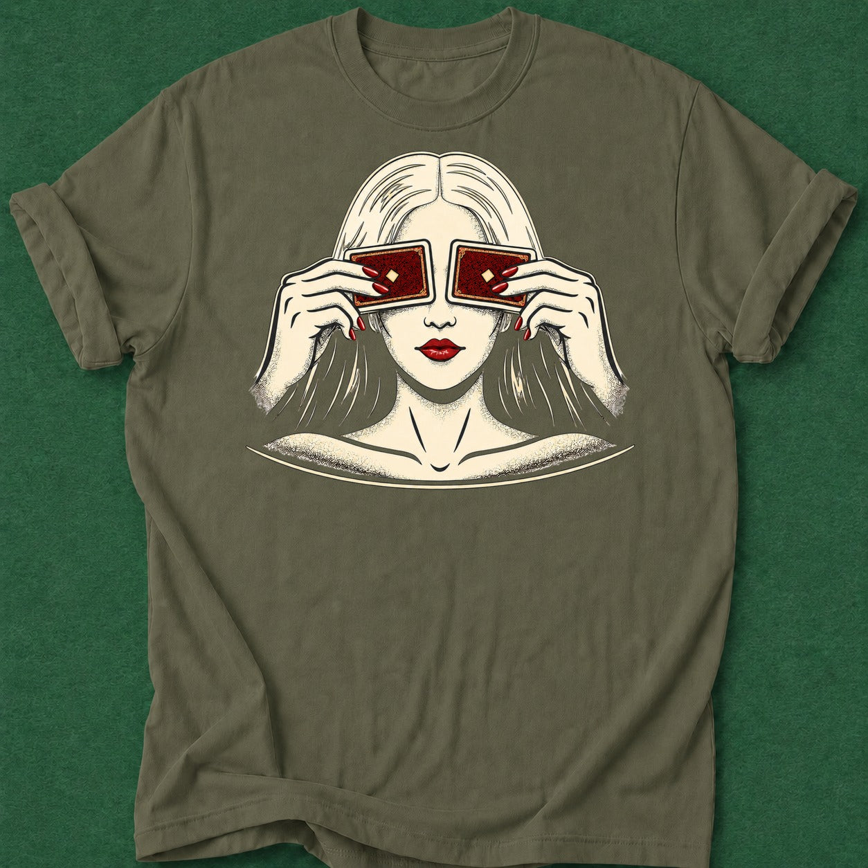 Dead Read Card Eyes T-Shirt poker t-shirt design, poker apparel, river card, cash game, poker night apparel