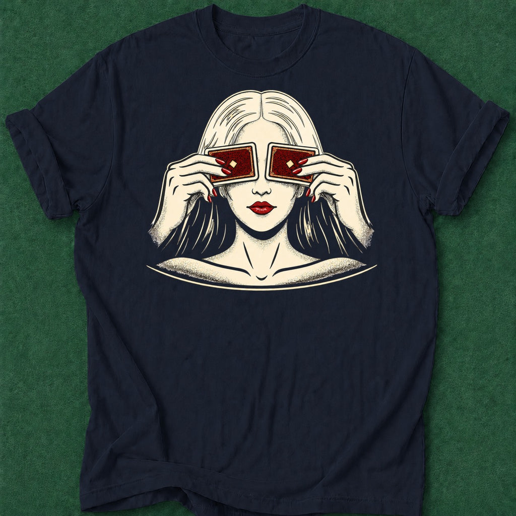 Dead Read Card Eyes T-Shirt poker t-shirt design, poker apparel, river card, cash game, poker night apparel