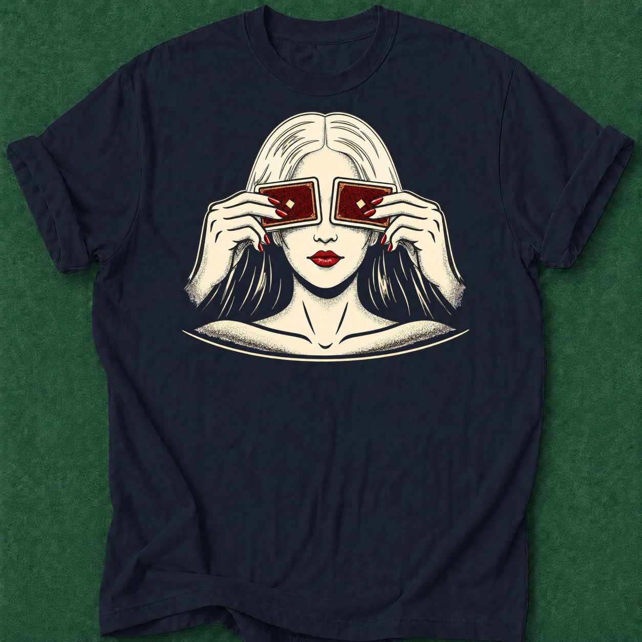 Dead Read Card Eyes T-Shirt poker t-shirt design, poker apparel, river card, cash game, poker night apparel