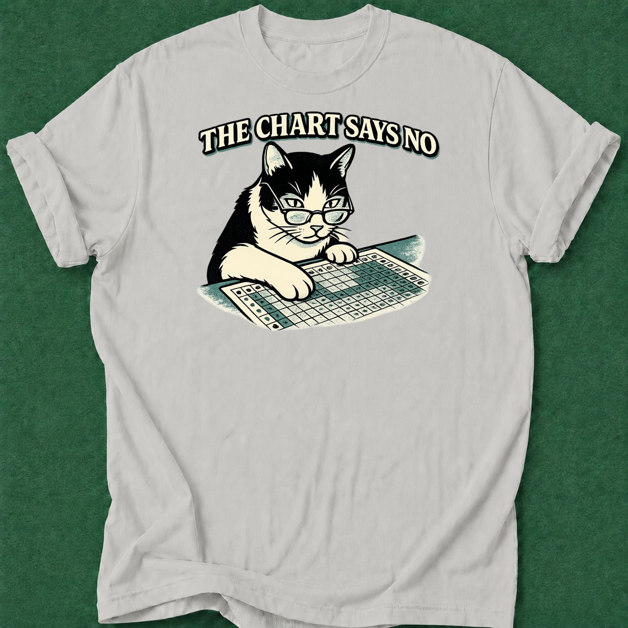 Dead Read Chart Says No T-Shirt poker t-shirt design, tournament poker, poker night, river card, cash game apparel