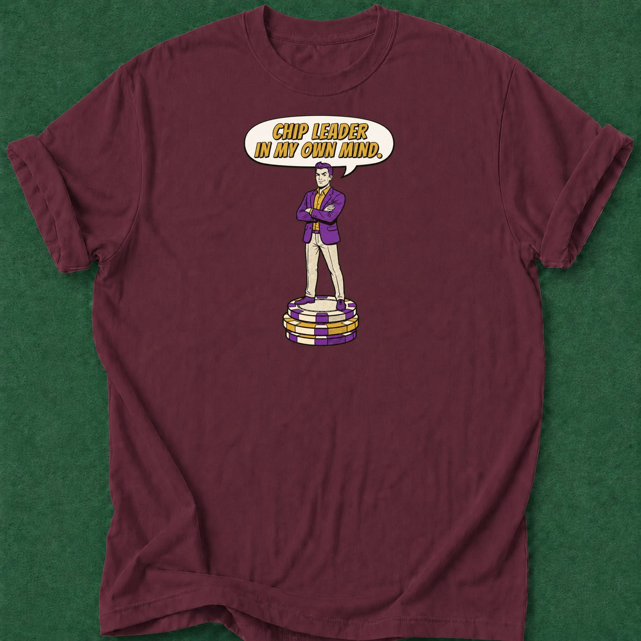 Dead Read Chip Leader T-Shirt poker t-shirt design, gambling gift, card shark, poker night, tournament poker apparel