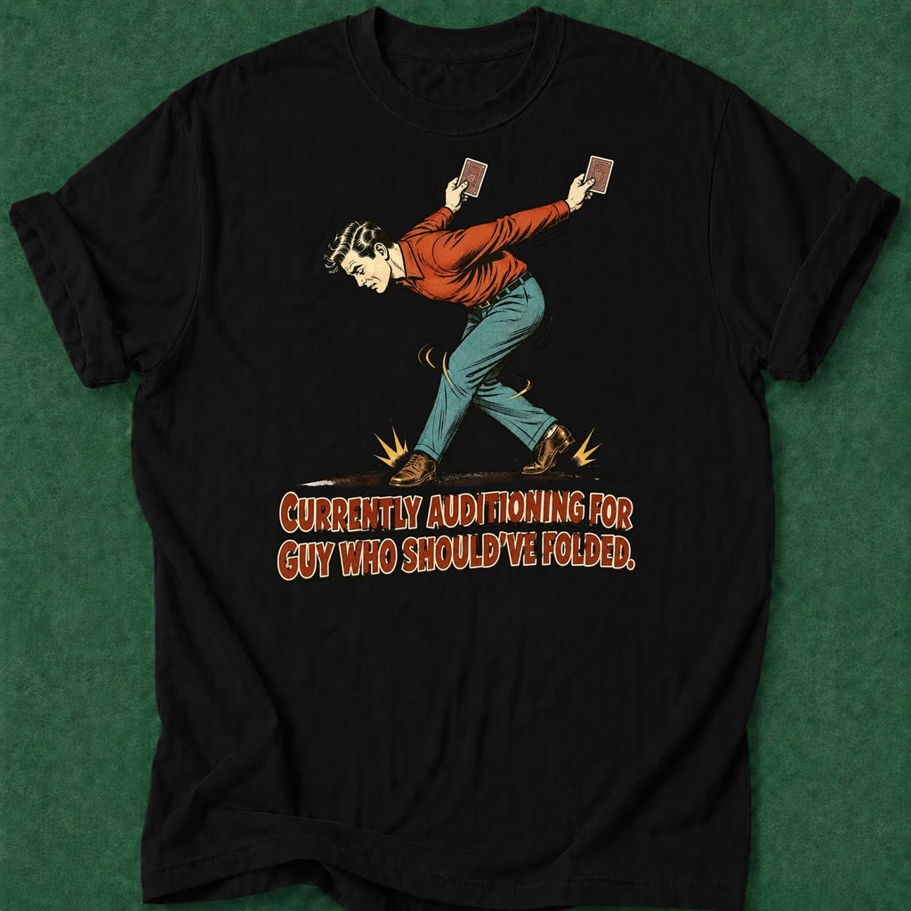 Dead Read Dancing Man T-Shirt poker t-shirt design, grinder, card shark, fortune, table talk apparel
