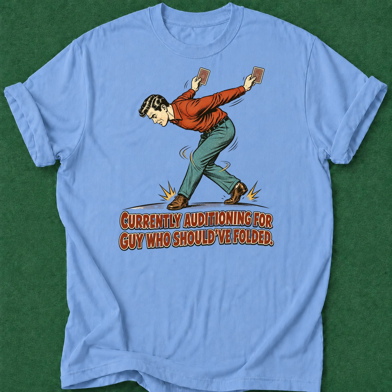 Dead Read Dancing Man T-Shirt poker t-shirt design, grinder, card shark, fortune, table talk apparel