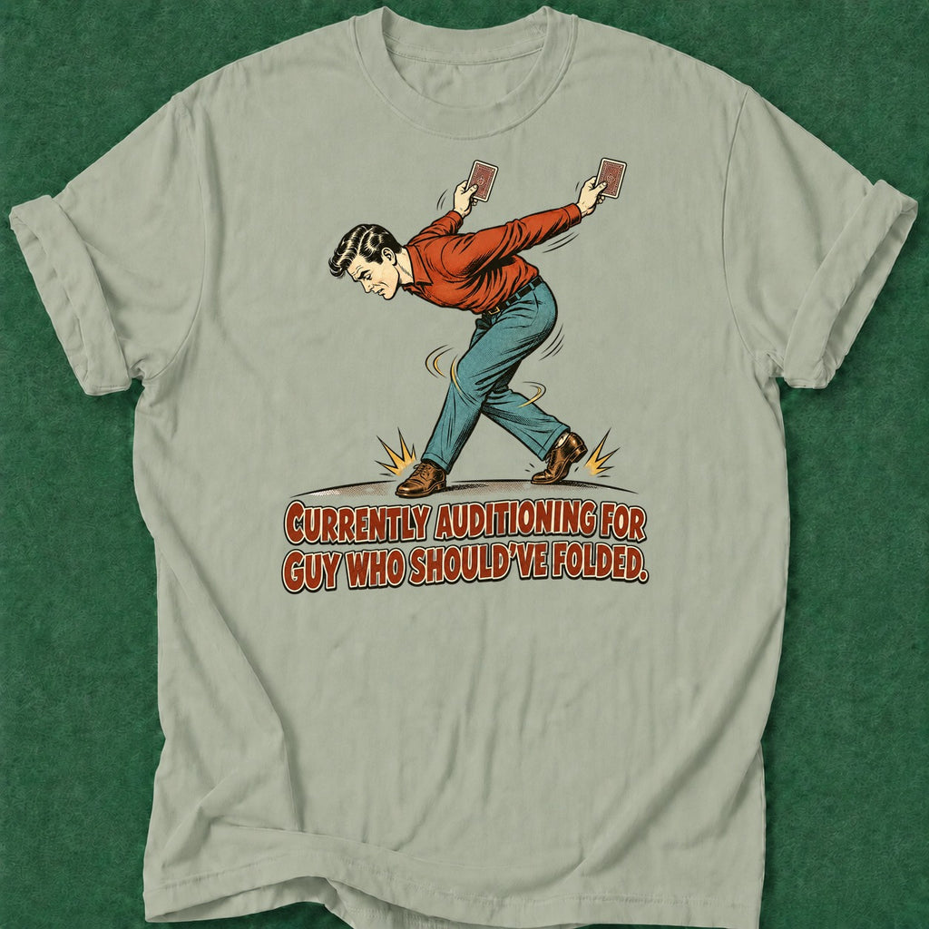 Dead Read Dancing Man T-Shirt poker t-shirt design, grinder, card shark, fortune, table talk apparel