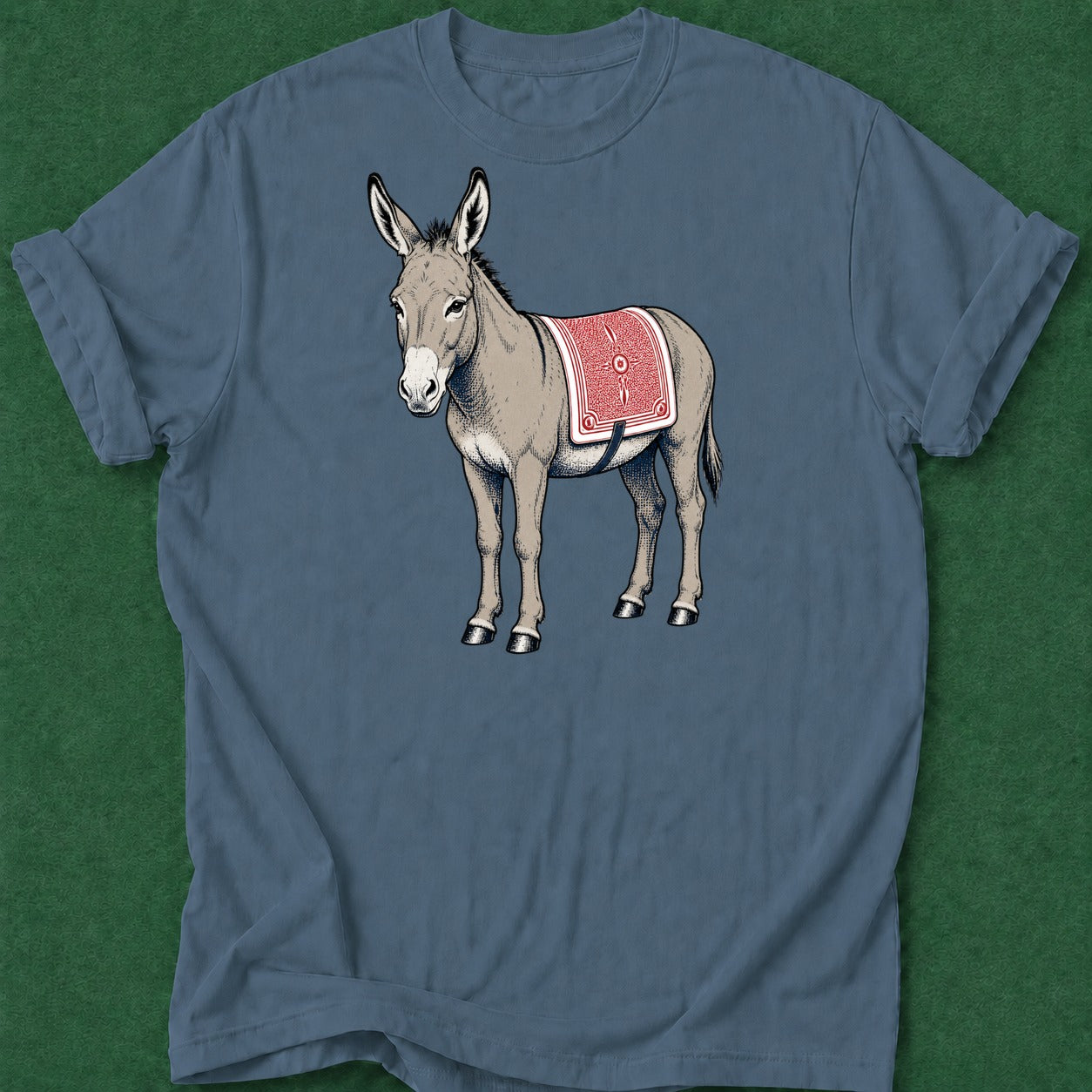 Dead Read Donkey Card Saddle poker t-shirt design, female poker player, hold em, poker night, poker intuition apparel