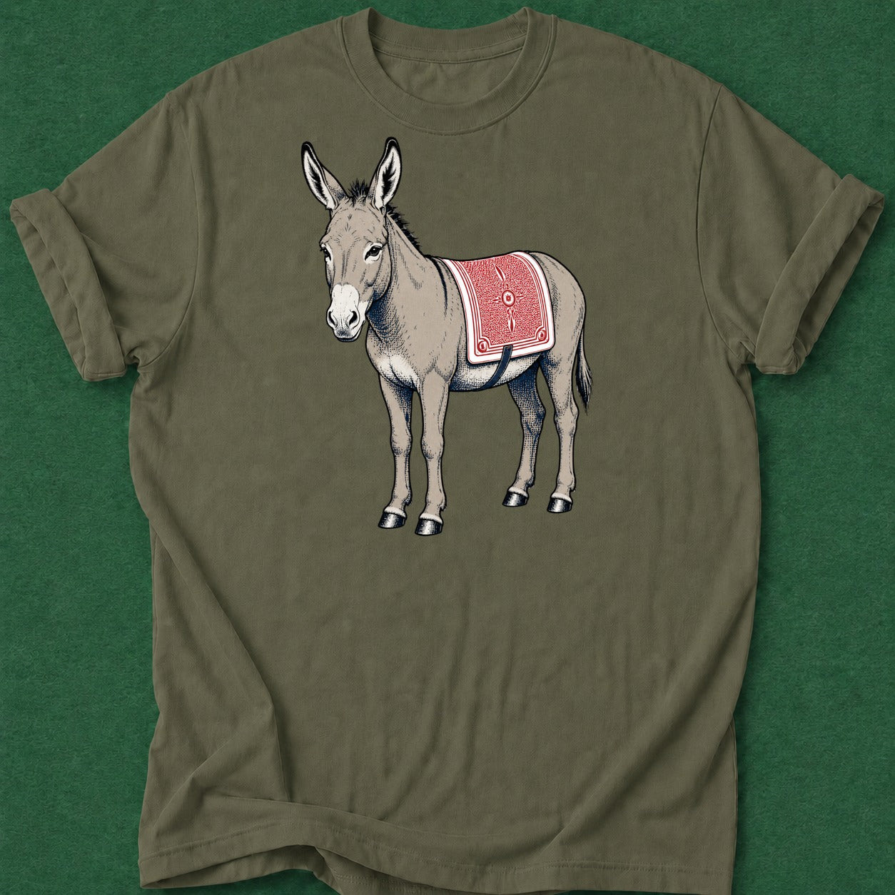Dead Read Donkey Card Saddle poker t-shirt design, female poker player, hold em, poker night, poker intuition apparel