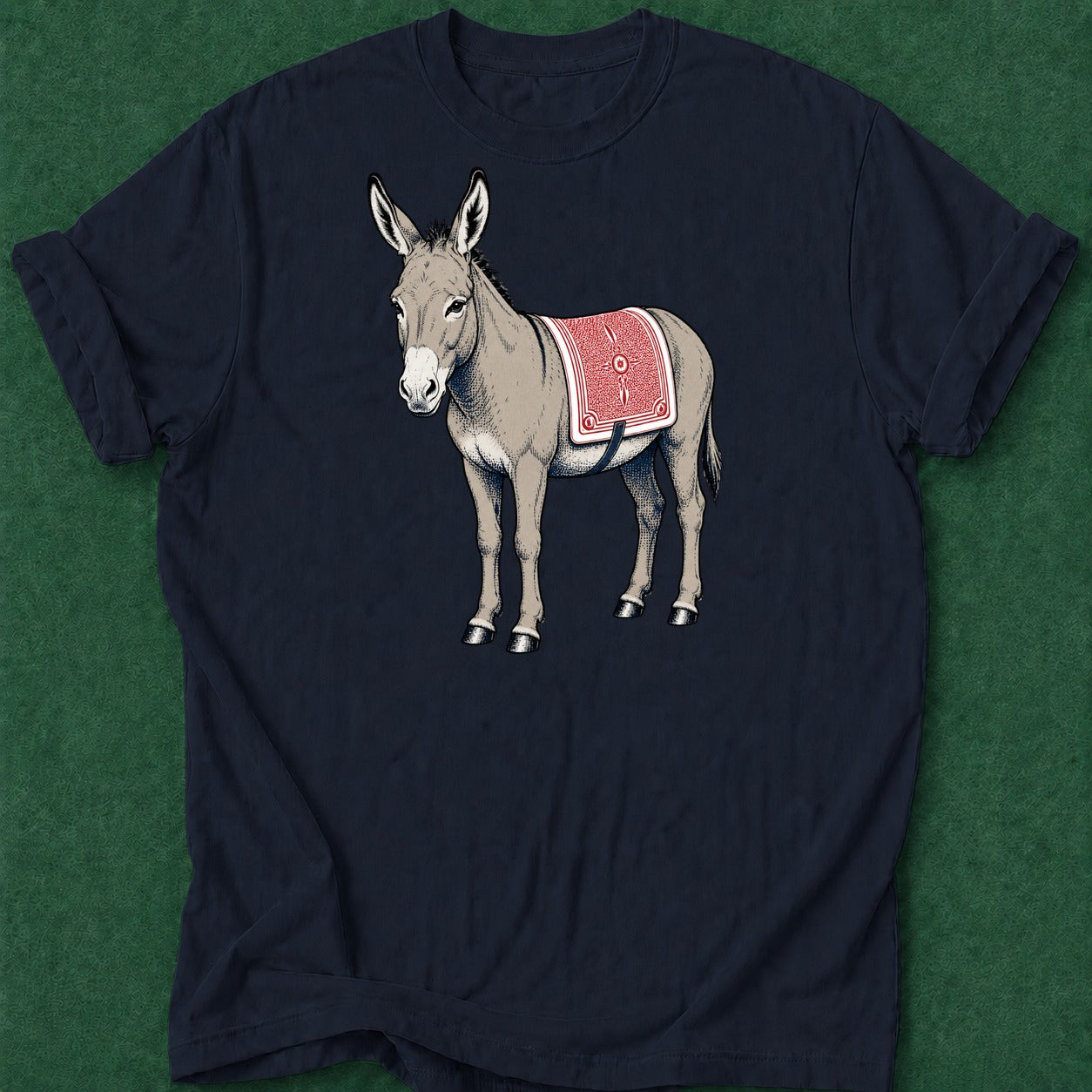 Dead Read Donkey Card Saddle poker t-shirt design, female poker player, hold em, poker night, poker intuition apparel