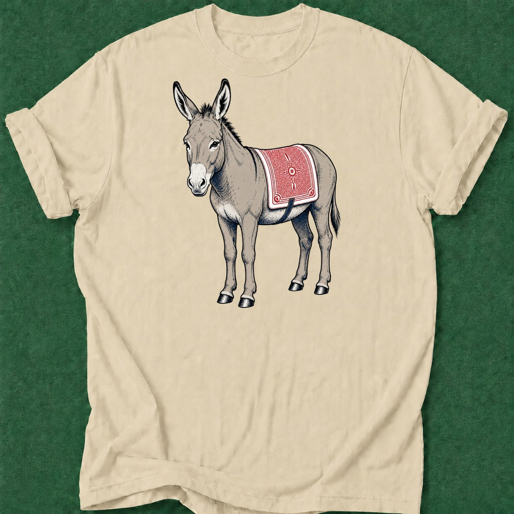 Dead Read Donkey Card Saddle poker t-shirt design, female poker player, hold em, poker night, poker intuition apparel