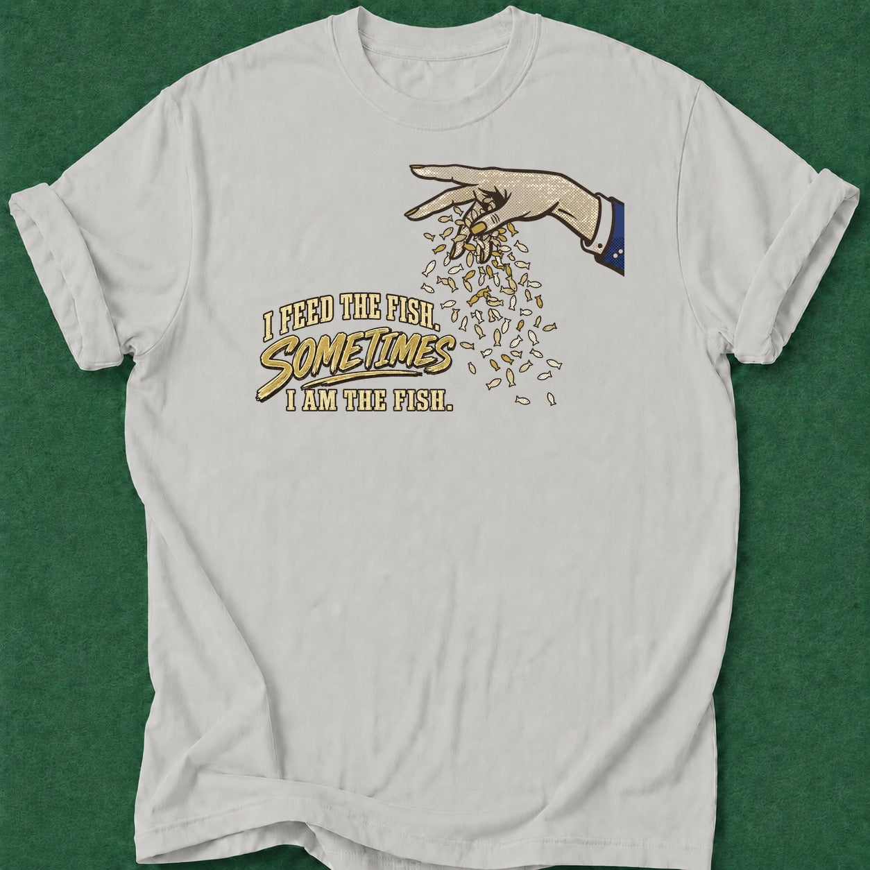 Dead Read Feed Fish Be Fish T-Shirt poker t-shirt design, card shark, high stakes, vegas trip, home game apparel