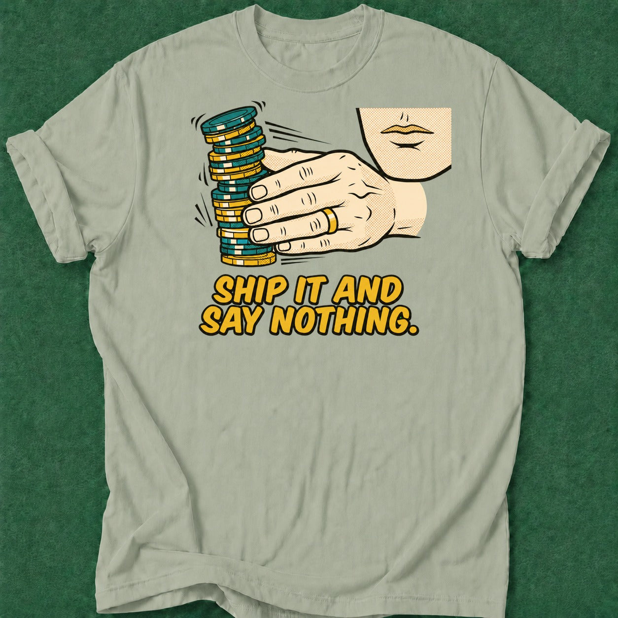 Dead Read He Ships It T-Shirt poker t-shirt design, home game, chip stack, poker apparel, fortune apparel