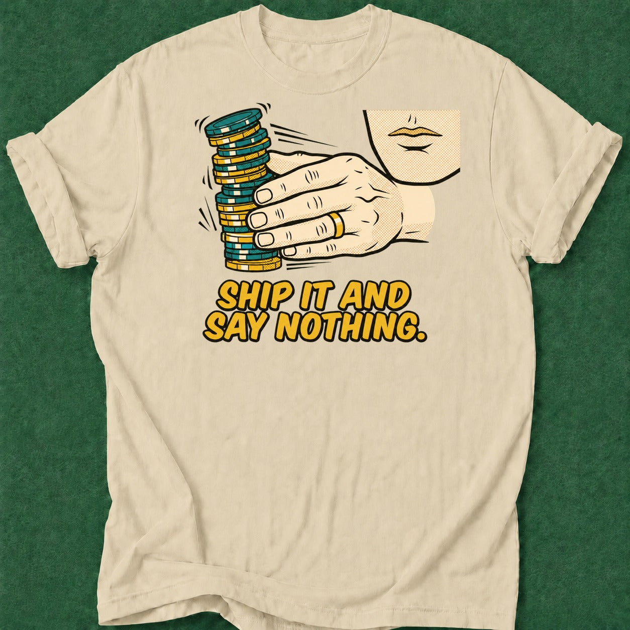 Dead Read He Ships It T-Shirt poker t-shirt design, home game, chip stack, poker apparel, fortune apparel