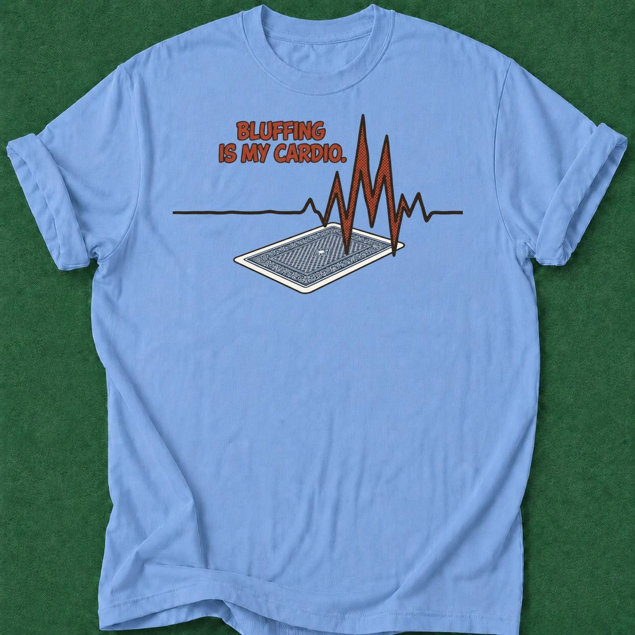 Dead Read Heart Rate T-Shirt poker t-shirt design, gift for gambler, table talk, cash game, grinder apparel