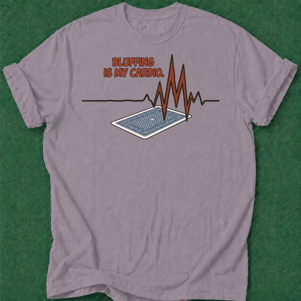 Dead Read Heart Rate T-Shirt poker t-shirt design, gift for gambler, table talk, cash game, grinder apparel