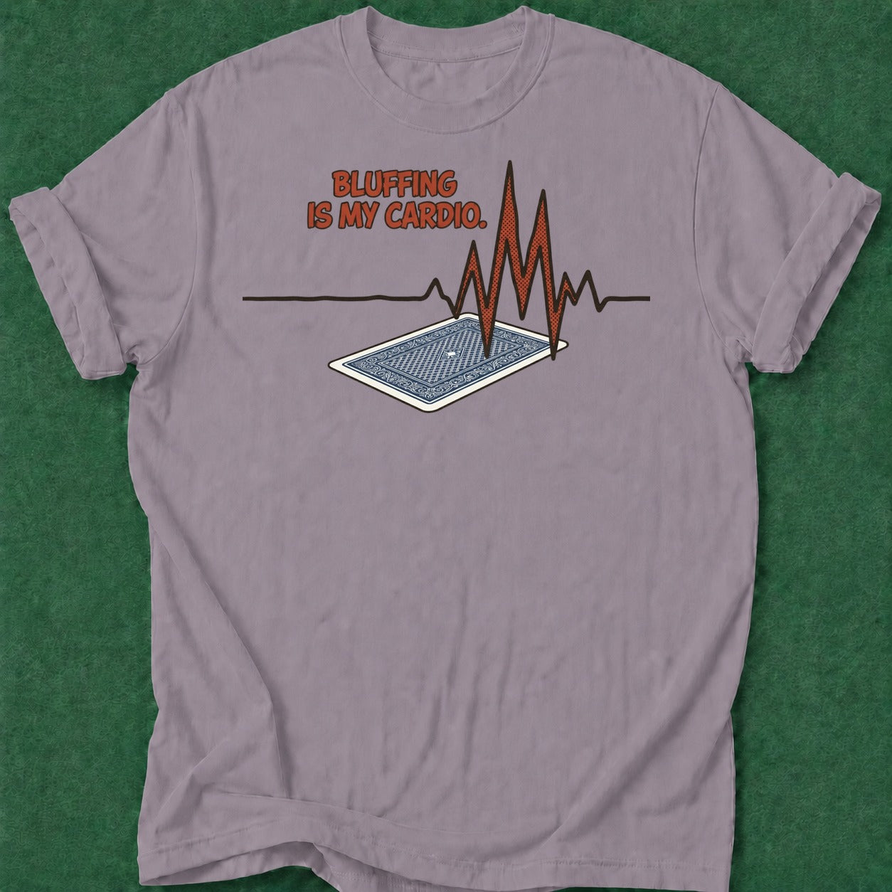 Dead Read Heart Rate T-Shirt poker t-shirt design, gift for gambler, table talk, cash game, grinder apparel