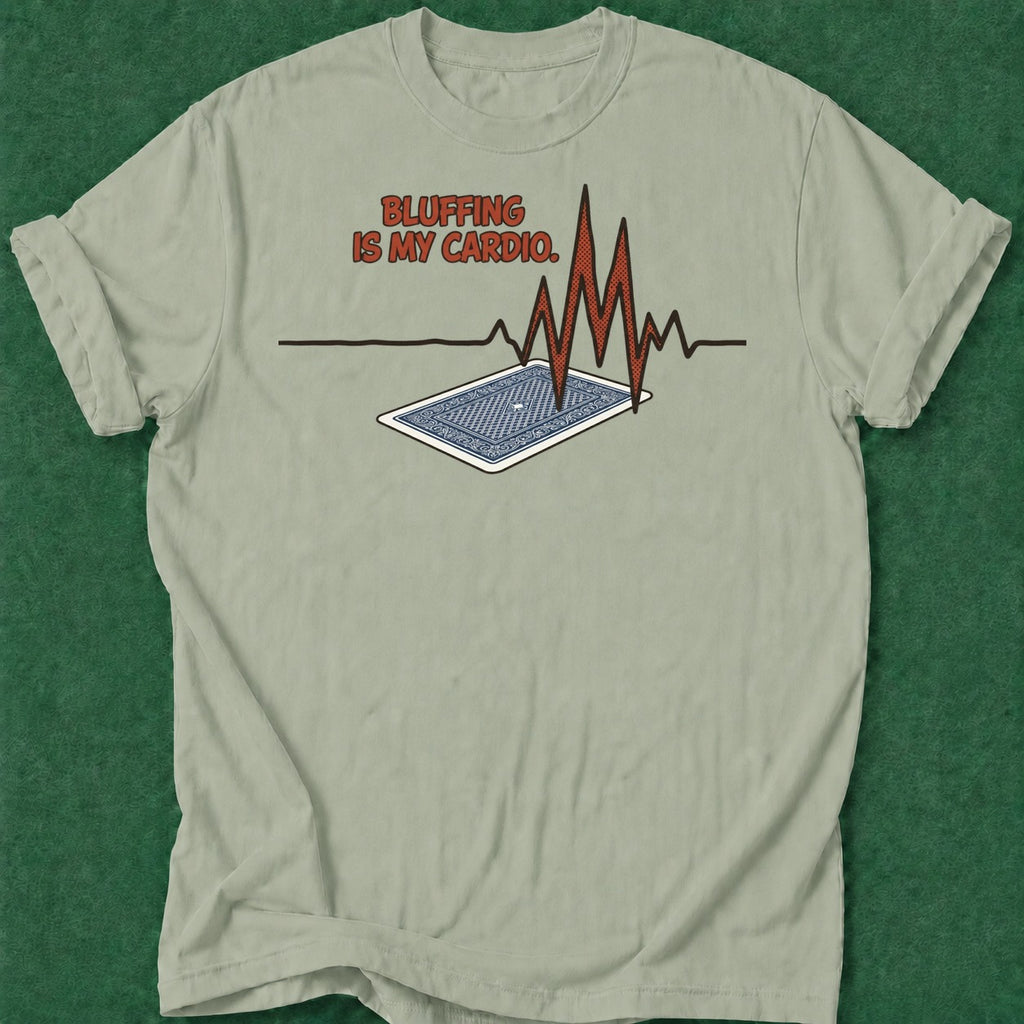 Dead Read Heart Rate T-Shirt poker t-shirt design, gift for gambler, table talk, cash game, grinder apparel