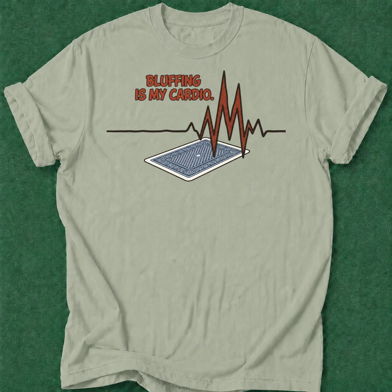 Dead Read Heart Rate T-Shirt poker t-shirt design, gift for gambler, table talk, cash game, grinder apparel