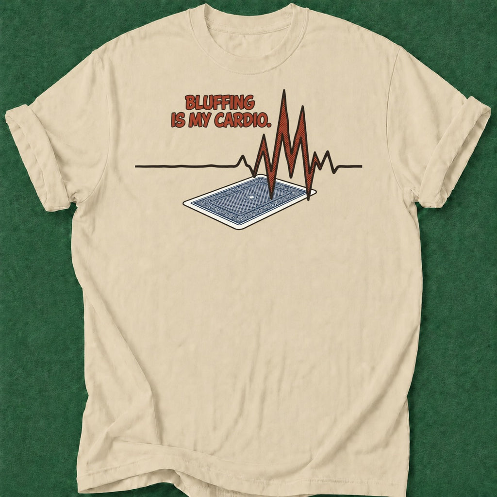 Dead Read Heart Rate T-Shirt poker t-shirt design, gift for gambler, table talk, cash game, grinder apparel