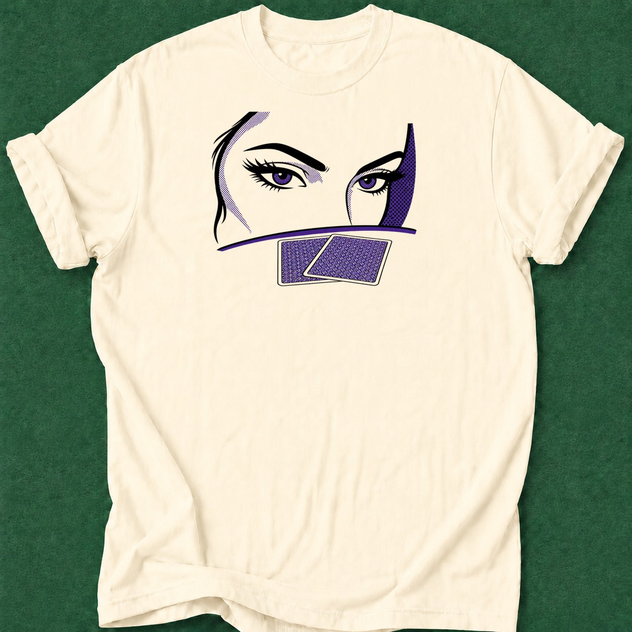 Dead Read Her Poker Face poker t-shirt design, dry humor tee, woman poker, high stakes, tournament poker apparel