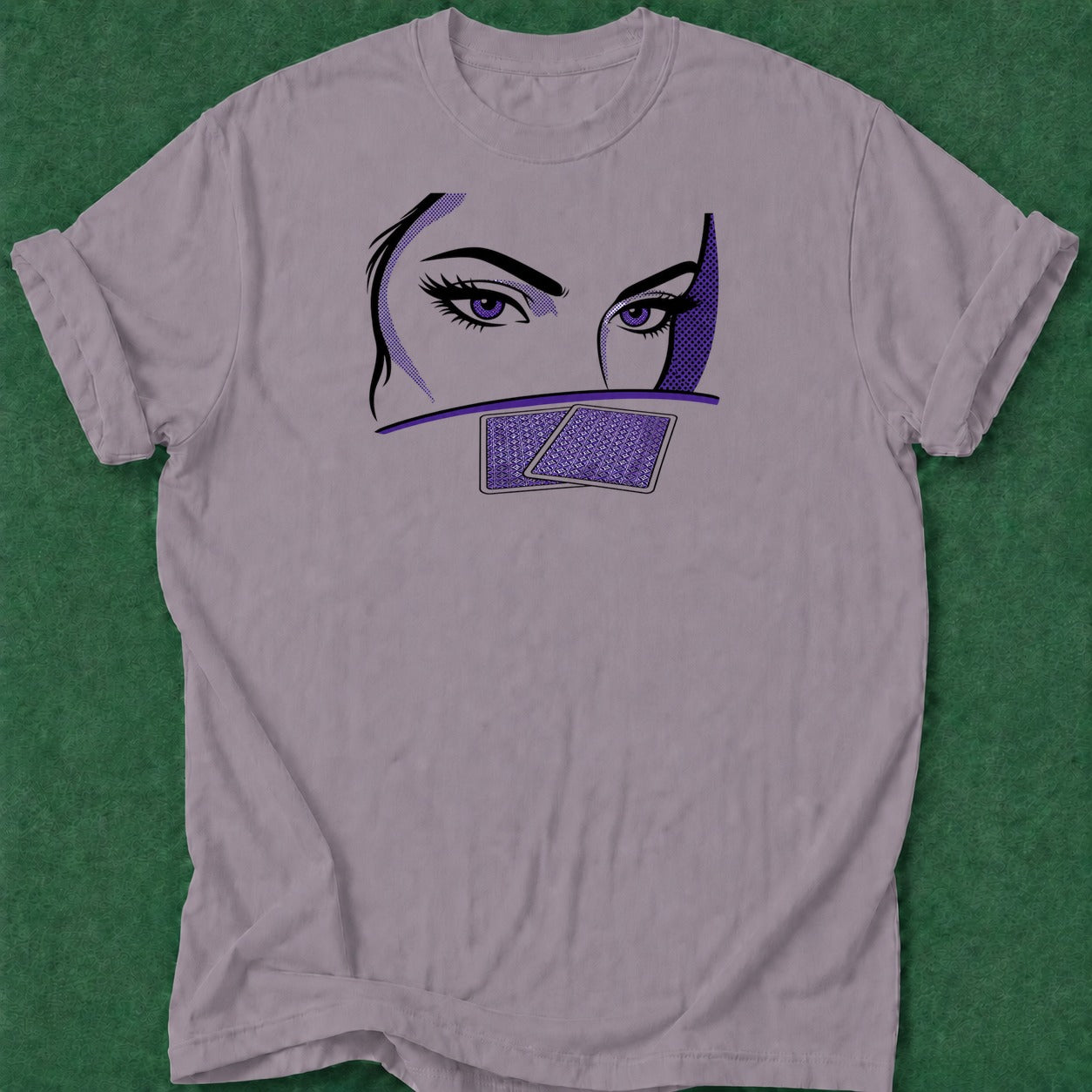 Dead Read Her Poker Face poker t-shirt design, dry humor tee, woman poker, high stakes, tournament poker apparel