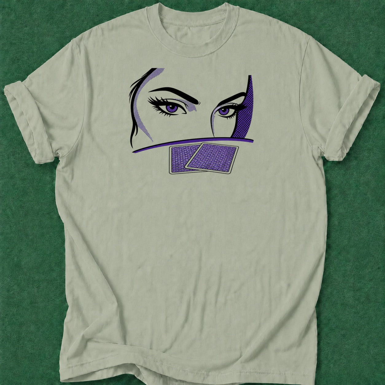 Dead Read Her Poker Face poker t-shirt design, dry humor tee, woman poker, high stakes, tournament poker apparel