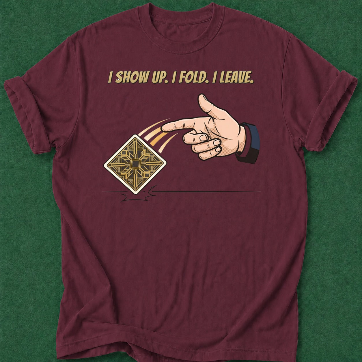 Dead Read Here Fold Gone T-Shirt poker t-shirt design, dry humor tee, gift for gambler, GTO, tournament poker apparel