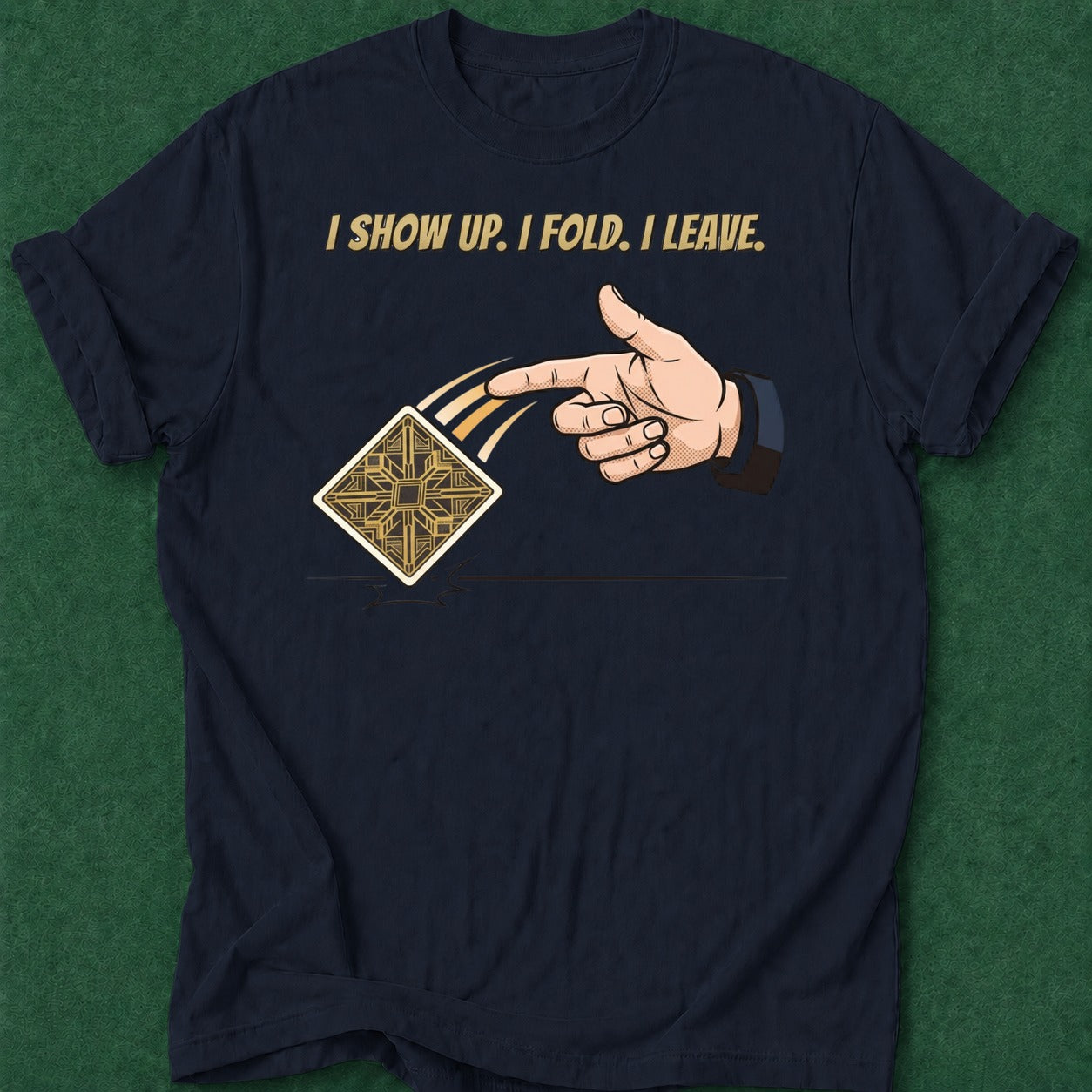 Dead Read Here Fold Gone T-Shirt poker t-shirt design, dry humor tee, gift for gambler, GTO, tournament poker apparel