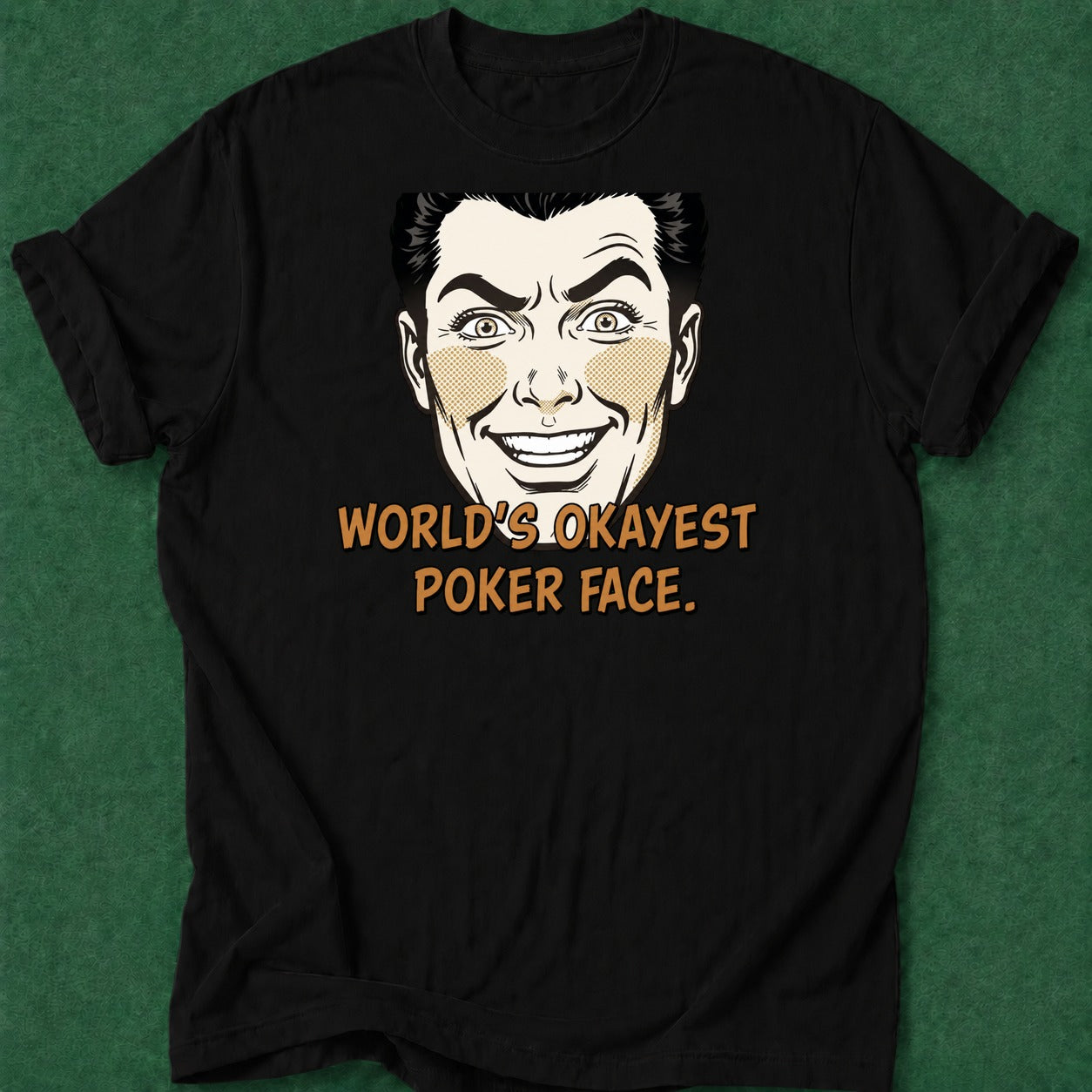Dead Read His Okayest Poker Face T-Shirt poker t-shirt design, dry humor tee, card player gift, poker apparel, home game apparel