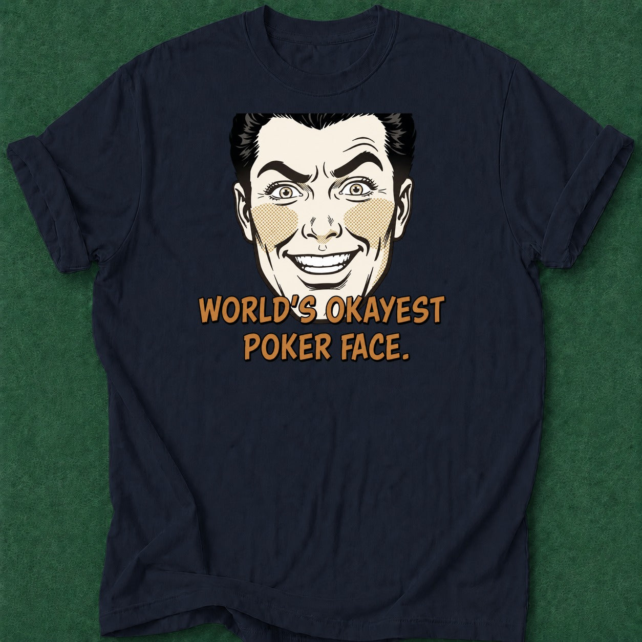 Dead Read His Okayest Poker Face T-Shirt poker t-shirt design, dry humor tee, card player gift, poker apparel, home game apparel
