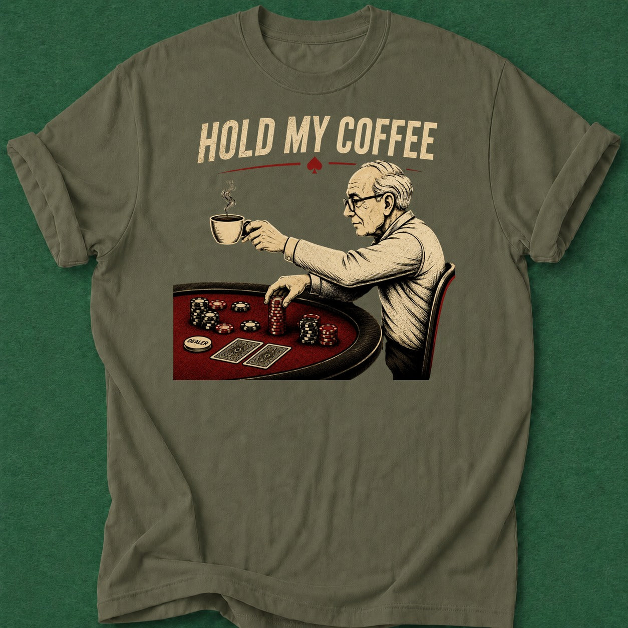 Dead Read Hold My Coffee T-Shirt poker t-shirt design, poker night, poker humor, chip stack, vegas trip apparel
