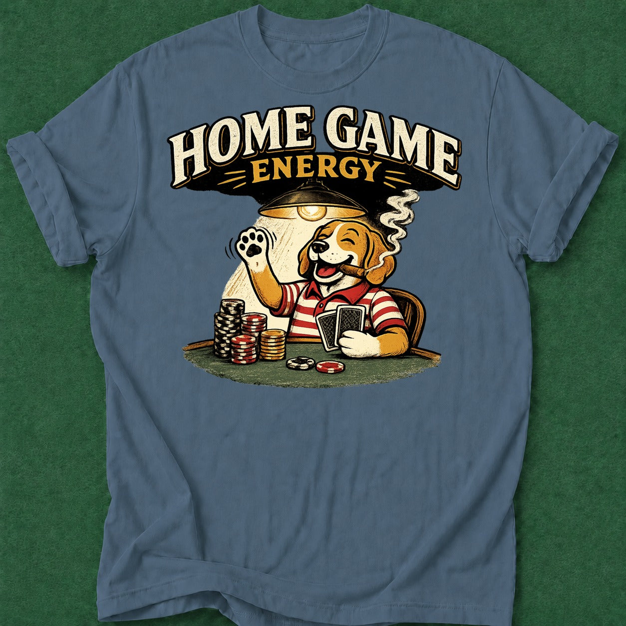 Dead Read Home Game Energy T-Shirt poker t-shirt design, card shark, dry humor tee, tournament poker, card player gift apparel