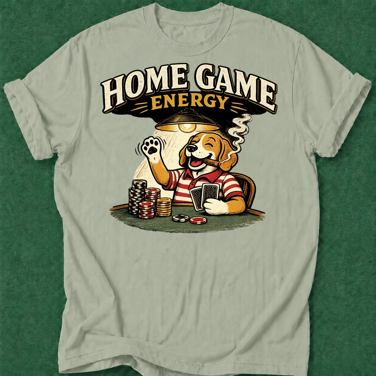 Dead Read Home Game Energy T-Shirt poker t-shirt design, card shark, dry humor tee, tournament poker, card player gift apparel