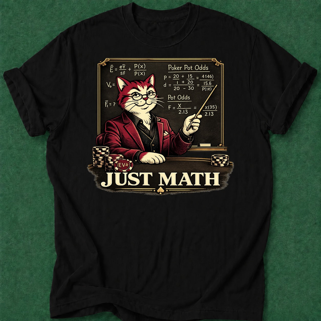 Dead Read Just Math T-Shirt poker t-shirt design, grinder, female poker player, card player gift, bluff read apparel