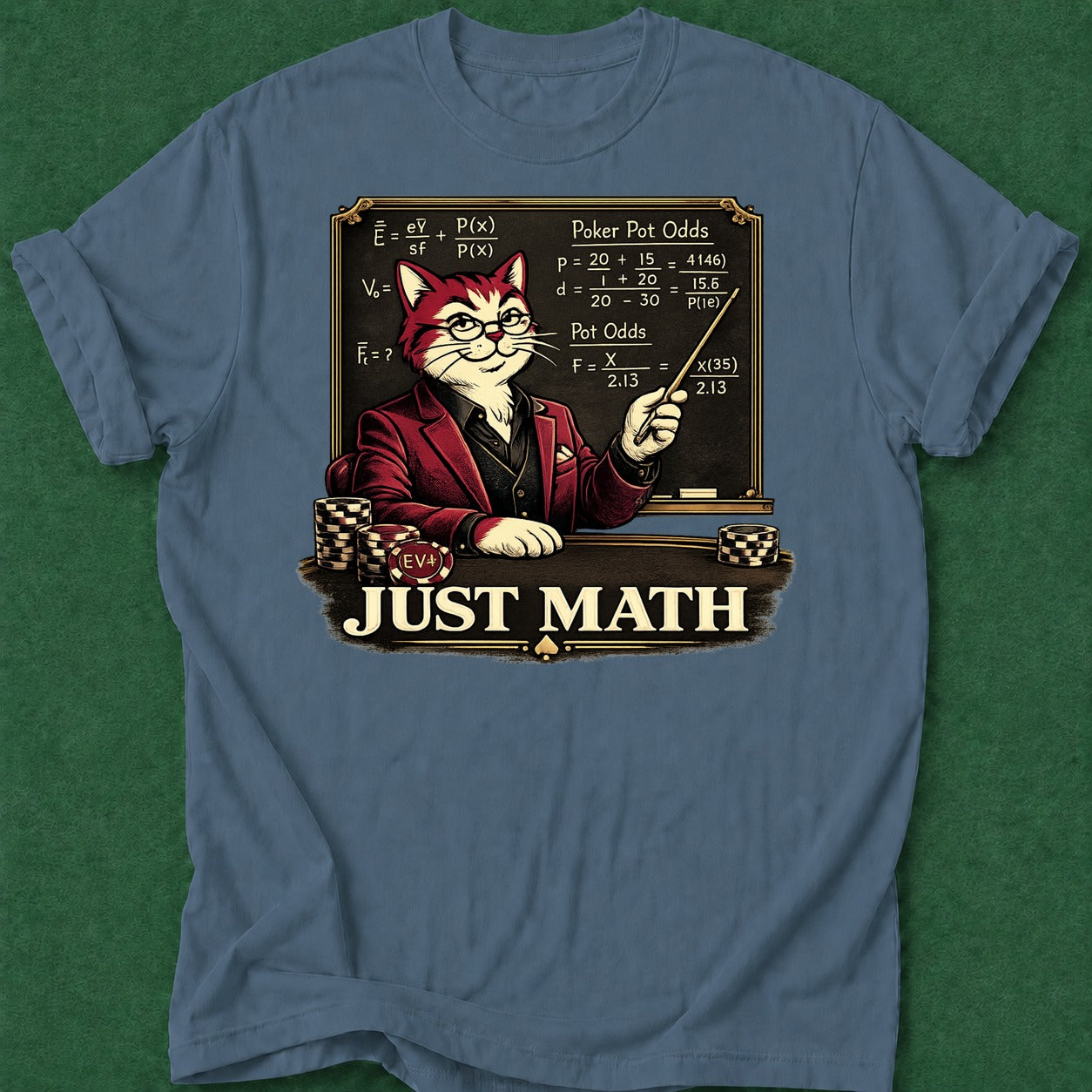 Dead Read Just Math T-Shirt poker t-shirt design, grinder, female poker player, card player gift, bluff read apparel