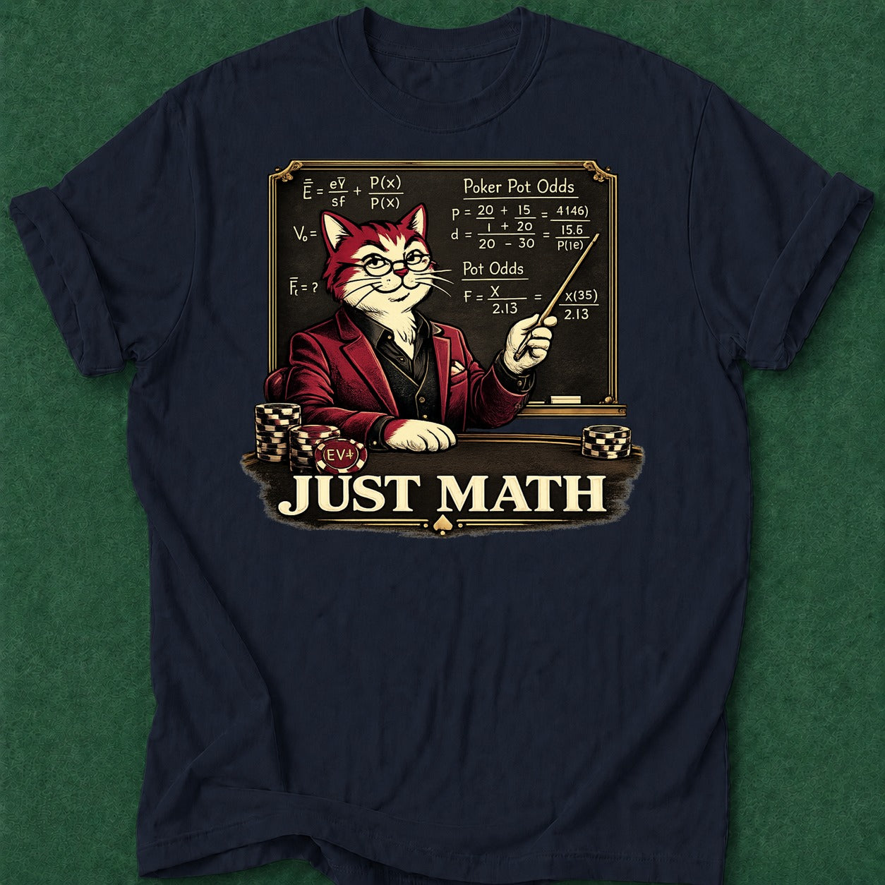 Dead Read Just Math T-Shirt poker t-shirt design, grinder, female poker player, card player gift, bluff read apparel