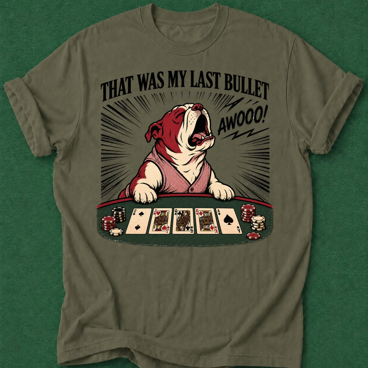 Dead Read Last Bullet Dog T-Shirt poker t-shirt design, gambling gift, woman poker, poker night, poker apparel apparel