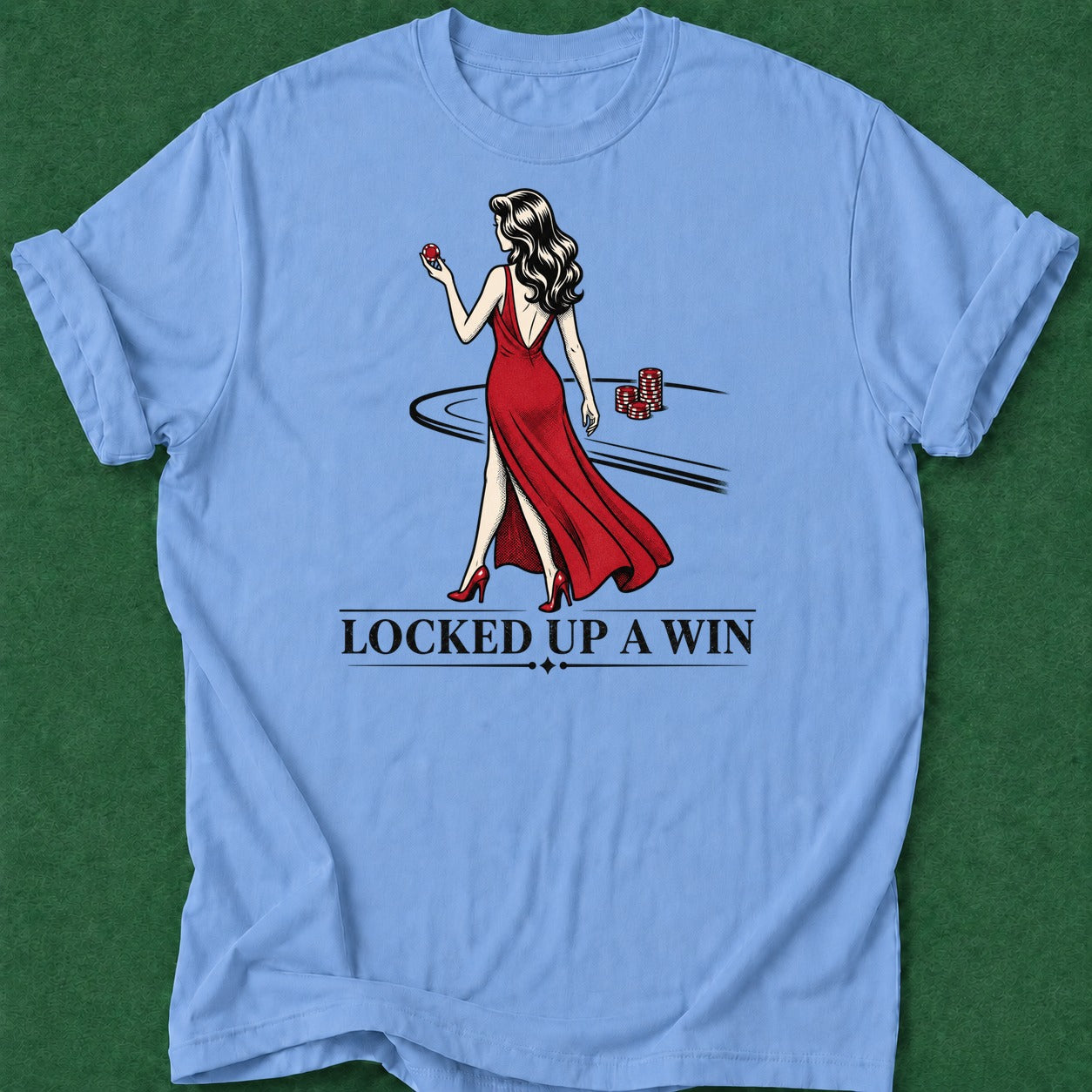 Dead Read Locked Up a Win T-Shirt poker t-shirt design, poker room, gambling gift, bluff read, grinder apparel