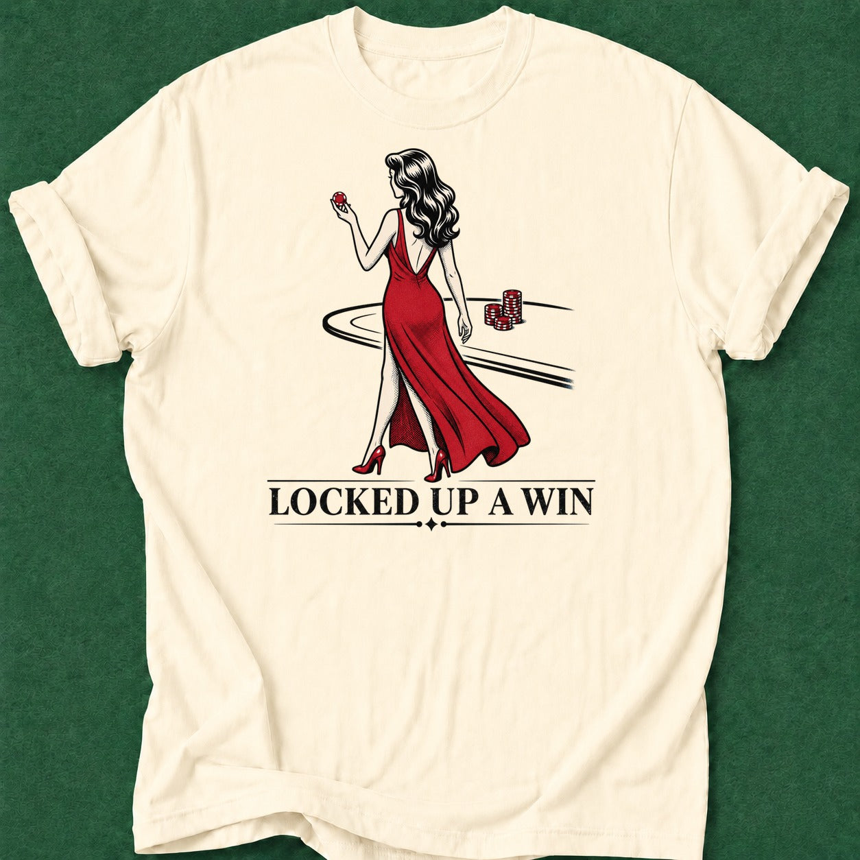 Dead Read Locked Up a Win T-Shirt poker t-shirt design, poker room, gambling gift, bluff read, grinder apparel